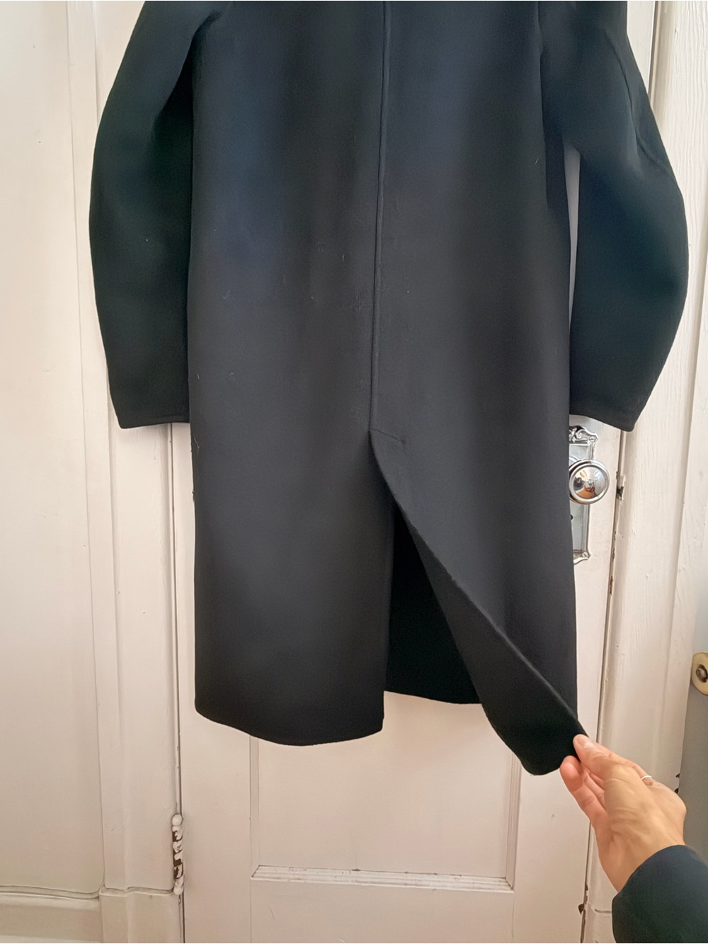 Uniqlo Black Wool-Blend Single-Breasted Overcoat - Women’s Small - Picture 10 of 10